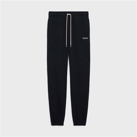 celine tracky|Celine Track Pants In Cotton Fleece Black/White Men's .